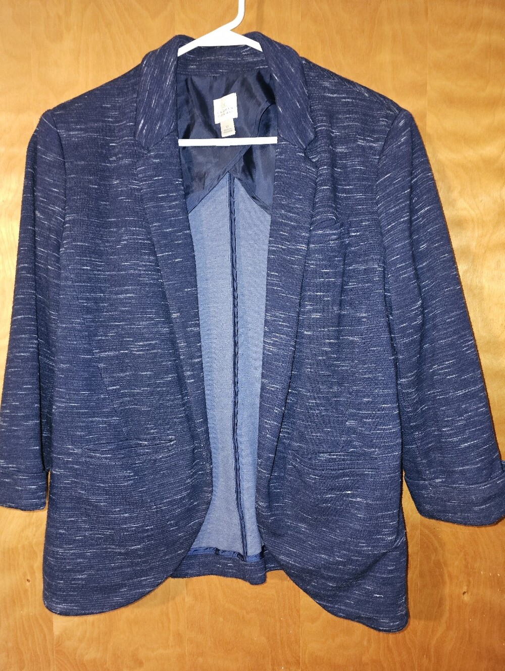LC Lauren Conrad Navy Open-Front Blazer